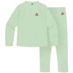 Oyuki Fleece Base Layer Set - Kids -Snowboard Pants Sales Baselayer FLEECE SET Mint Hero
