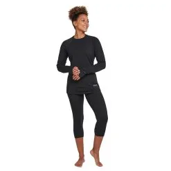 Oyuki Hitatech Thermal 3/4 Pant - Womens -Snowboard Pants Sales Baselayer HITATECH3 4PANT WOMENS Black full HERO