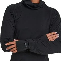 Oyuki Hitatech Thermal Funnel Neck Longsleeve - Womens -Snowboard Pants Sales Baselayer HITATECHFUNNELNECK WOMENS Black detail thumb logo