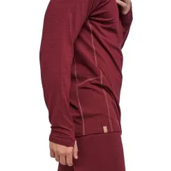Oyuki Merino Thermal Longsleeve -Snowboard Pants Sales Baselayer MERINOLONGSLEEVE MENS Burgundy detail trim