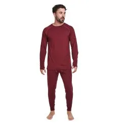 Oyuki Merino Thermal Longsleeve -Snowboard Pants Sales Baselayer MERINOLONGSLEEVE MENS Burgundy full HEROcopy