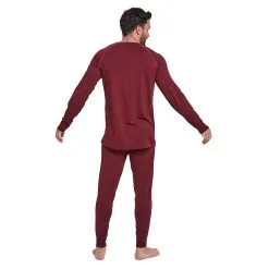 Oyuki Merino Thermal Longsleeve -Snowboard Pants Sales Baselayer MERINOLONGSLEEVE MENS Burgundy full back