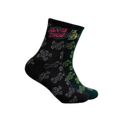 Santa Cruz Oval Dot Skull Socks - Kids
