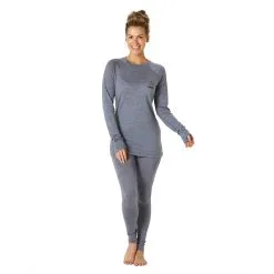 Oyuki Merino Thermal Pant - Womens -Snowboard Pants Sales Oyuki Female Merino GreyMarle Front 24