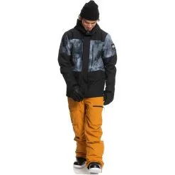 Quiksilver Mission Printed Block Snowboard Jacket -Snowboard Pants Sales quiksilver MensMissionSnowJacket TRUEBLACKQU 8