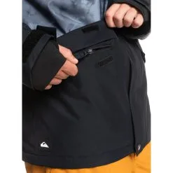 Quiksilver Mission Printed Block Snowboard Jacket -Snowboard Pants Sales quiksilver MensMissionSnowJacket TRUEBLACKQU 9